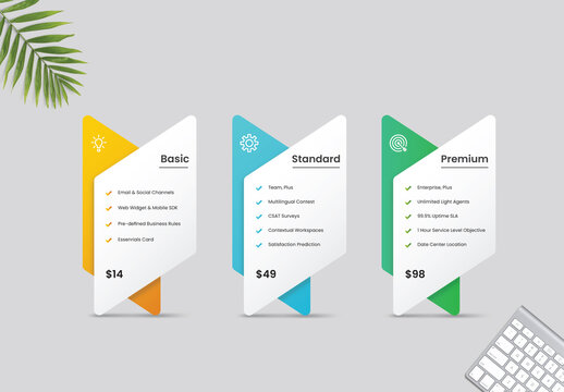 Web Pricing Table Layout Set