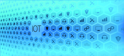 Internet of Things сonnection available worldwide. Network covering the globe and remote access from anywhere in the world. IoT web banner