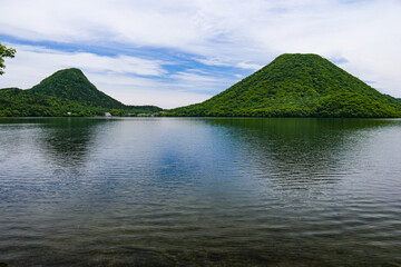 群馬県　榛名山　榛名湖と榛名富士山