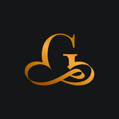 Obraz premium Letter G logo concept for your royal brand vector template