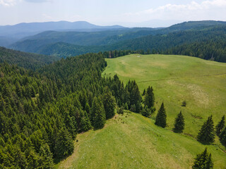 Aerial view of Rila mountain near Belmeken Dam, Bulgaria