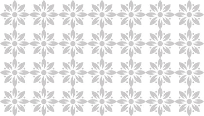 Seamless minimal floral and flower gray pattern texture background