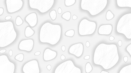 White topographic background with random stone textures 