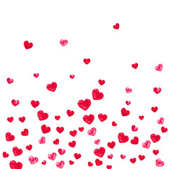 St Valentine Day Vector. Romantic Banner For Couple. Grunge Frame. Pink Art Splatter. Abstract Decoration For Present. Red Romance Voucher. Rose St Valentine Day Vector.