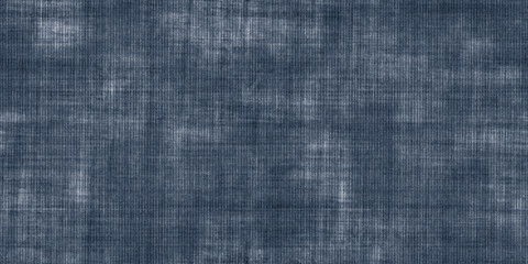 Fototapeta na wymiar Seamless faded denim blue jeans texture background. Closeup detail of worn and distressed indigo tie dye pattern effect on rough linen or canvas. A high resolution fabric textile backdrop..