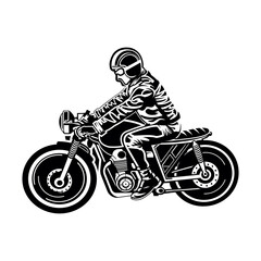 Fototapeta na wymiar motorcycle rider silhouette