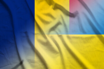 Romania and Ukraine official flag transborder contract UKR ROU