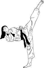 taekwondo illustration vector