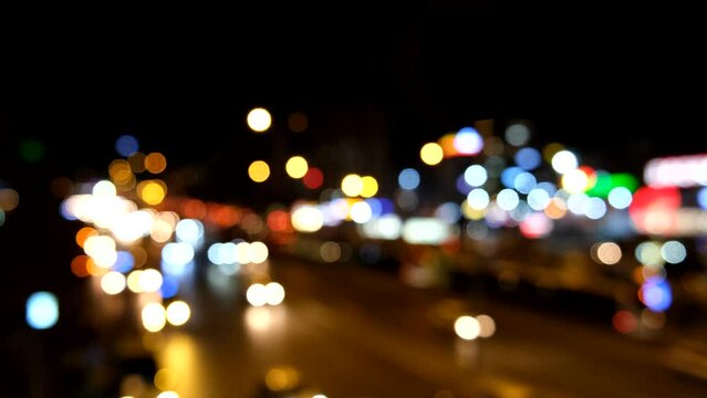 blurred city lights background, bokeh lights