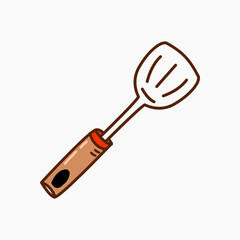 Spatula doodle vector illustration