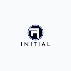 Obraz premium initial A logo in abstract style