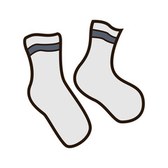 Vector illustration of socks. men's accessories