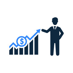 Profit businessman icon
