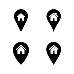 Address icon vector. home location sign and symbol. pinpoint