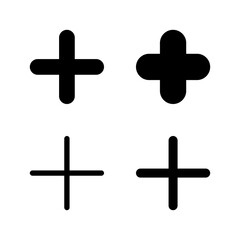 Fototapeta premium Plus icon vector. Add plus sign and symbol
