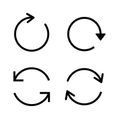 Refresh icon vector. Reload sign and symbol. Update icon.