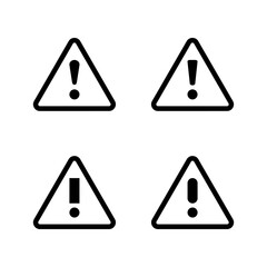 Exclamation danger icon vector. attention sign and symbol. Hazard warning attention sign