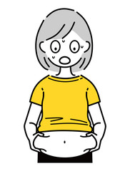 ウエストが気になる女性