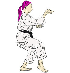 taekwondo vector icon logo illustration