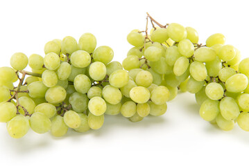 Green grape isolated on white background