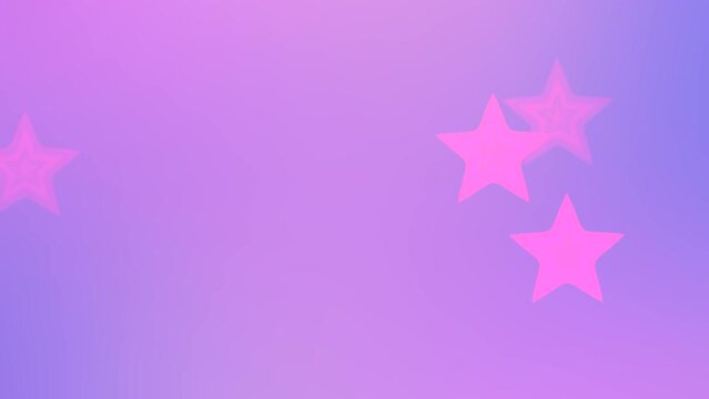 Abstract pink background with glowing stars