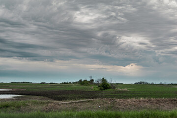 Dramatic Sky in Prairies, Canada