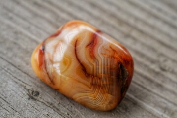 Polished agate close up