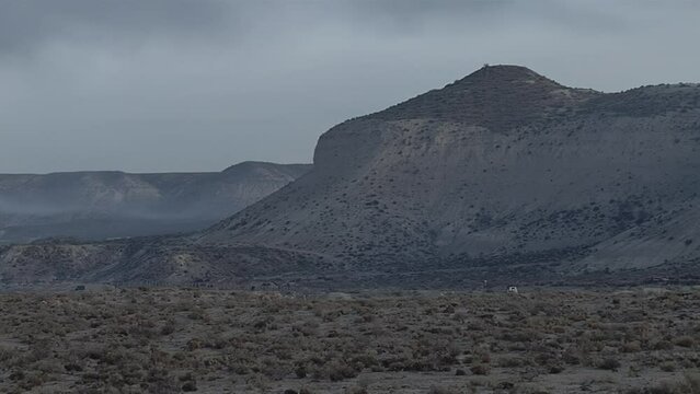 "Bardas" (Cliffs) near Gaiman, in the Arid Argentine Patagonia, Chubut Province, Argentina. 