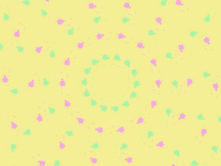 vector background with circles pink green yellow