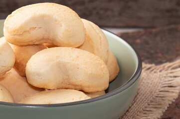 Focus on Brazilian cheese biscuit.