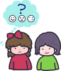 人の気持ちや意図をくみ取ることが苦手な子供のイメージ。自閉症スペクトラム症。広汎性発達障害、発達障害