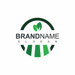 Abstract Green Farm Company Logo