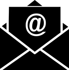 Black Mail sign icon, envelope. Flat design style. Newsletter icon, message icon. Vector illustration.eps