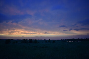 Dramatic Blue Sunset