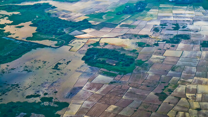 Rice field puzzle.
a series of rice fields from above is like a giant puzzle that is beautifully arranged
