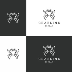 Crab logo icon design template vector illustration