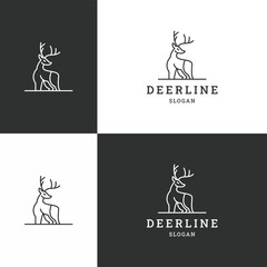Deer logo icon design template vector illustration