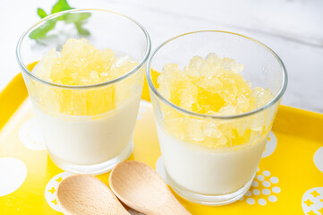 手作りフルーツヨーグルトゼリー