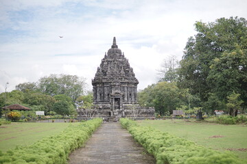 Fototapeta na wymiar Traveling to Bubrah Temple, this temple is located in the Province of Central Java, Indonesia. This temple was built in the 9th century by the Ancient Mataram Kingdom