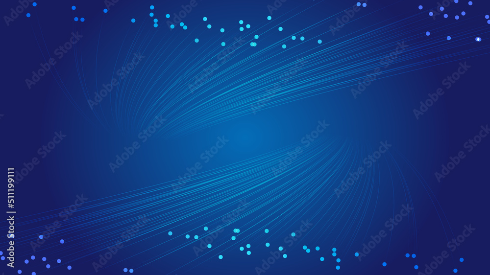 Sticker two blue tech particle lines extending outwards