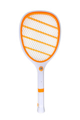 Mosquito killer electric tennis bat, Handheld racket insect fly bug wasp swatter, isolated on white...