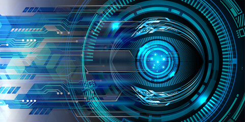 eye cyber circuit future technology concept background