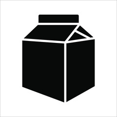 Milk box vector icon. Thin line black milk icon, vector illustration from editable drinks concept on white background.