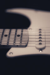 Electric Guitar Close Up BW 7