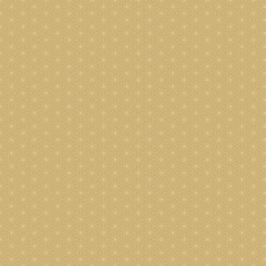和風背景素材　渋めな金色の麻の葉模様　正方形