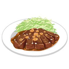 トンテキのイラスト