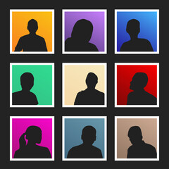 Modern Set Of Avatars Silhouette