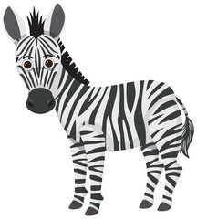 Cute zebra in flat cartoon style © blueringmedia