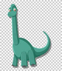Cute diplodocus dinosaur isolated