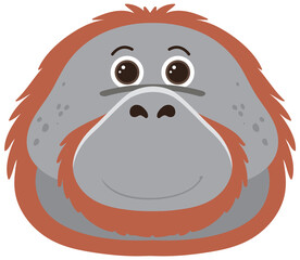 Orangutan head in flat style © blueringmedia